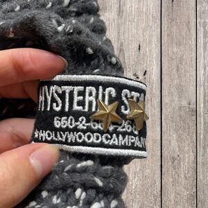 Hysteric Star Women's Gray Chunky Knit Hollywood Pompoms Beannie Hat One Size